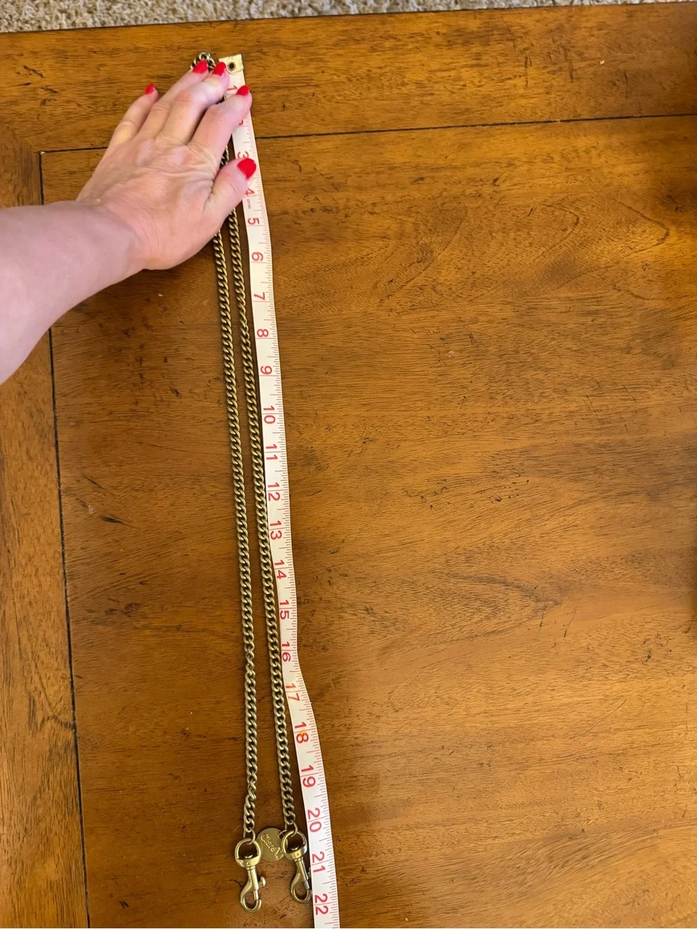 Clare V Crossbody Gold Chain Strap with Lobster Clasps for handbag
